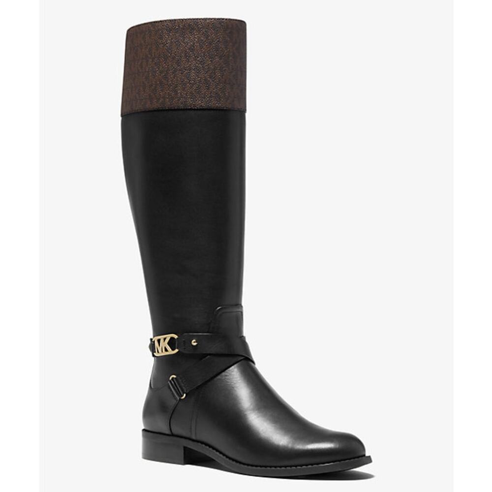 Michael Kors EUC logo winter boots 8 black brown